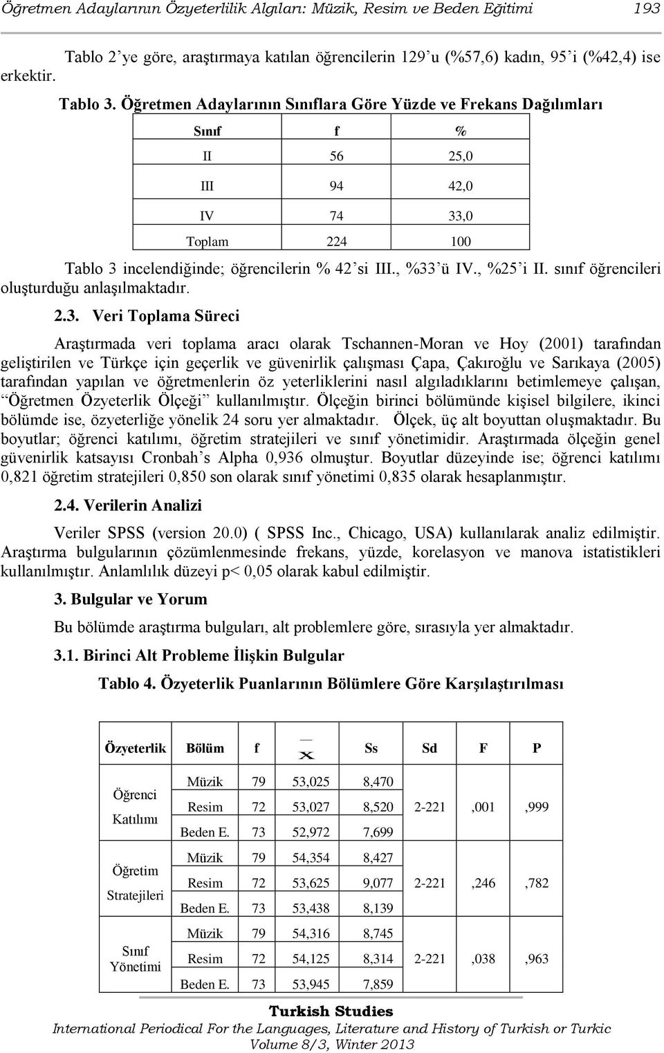 sınıf öğrencileri oluşturduğu anlaşılmaktadır. 2.3.