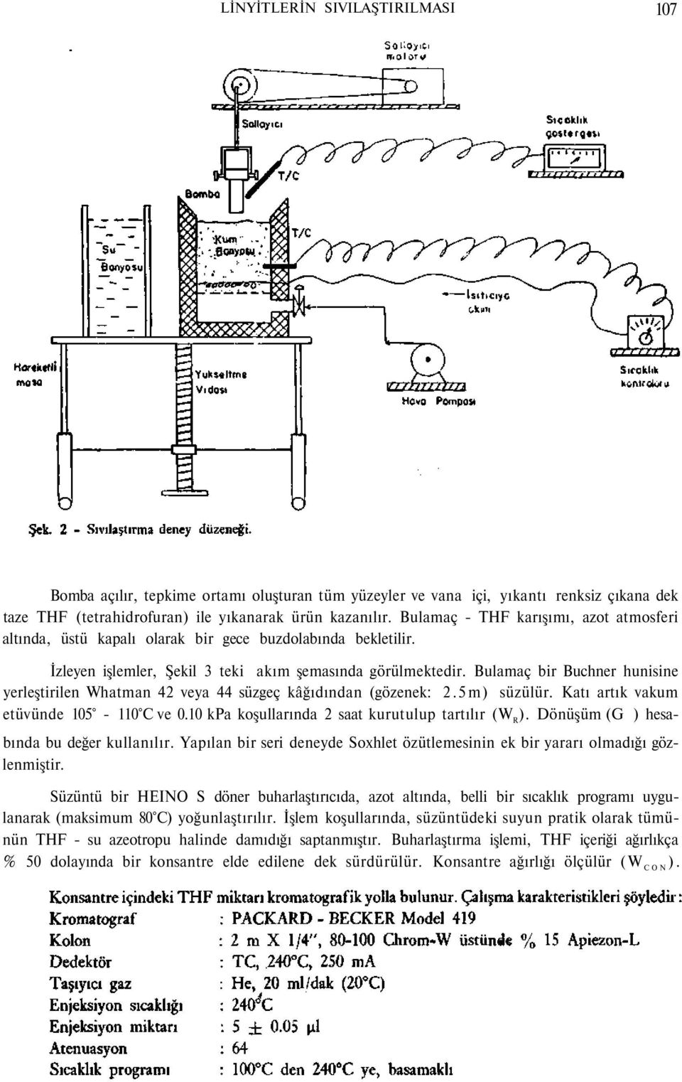 Bulamaç bir Buchner hunisine yerleştirilen Whatman 42 veya 44 süzgeç kâğıdından (gözenek: 2.5m) süzülür. Katı artık vakum etüvünde 105-110 C ve 0.10 kpa koşullarında 2 saat kurutulup tartılır (W R ).