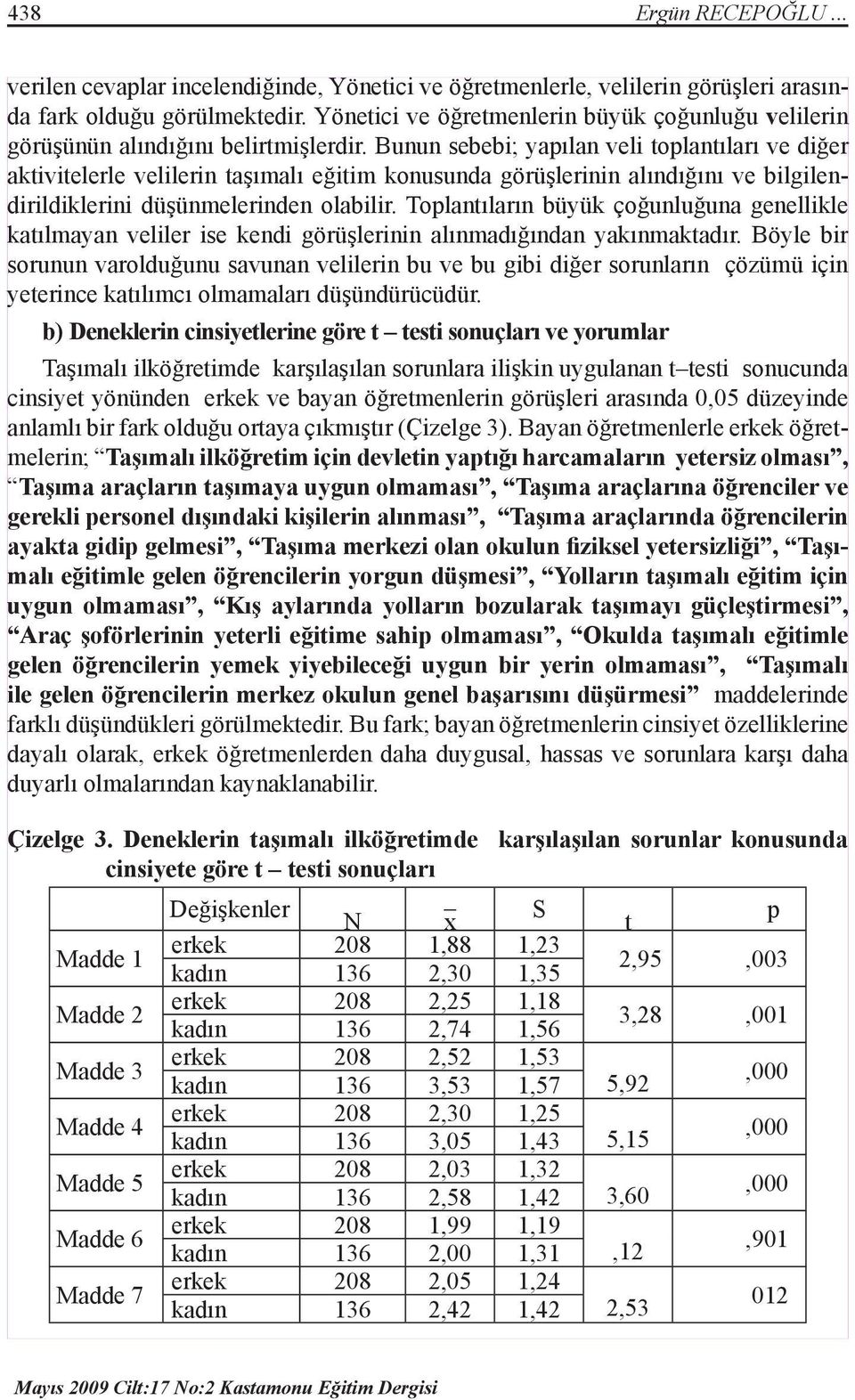 Bunun sebebi; yapılan veli toplantıları ve diğer aktivitelerle velilerin taşımalı eğitim konusunda görüşlerinin alındığını ve bilgilendirildiklerini düşünmelerinden olabilir.