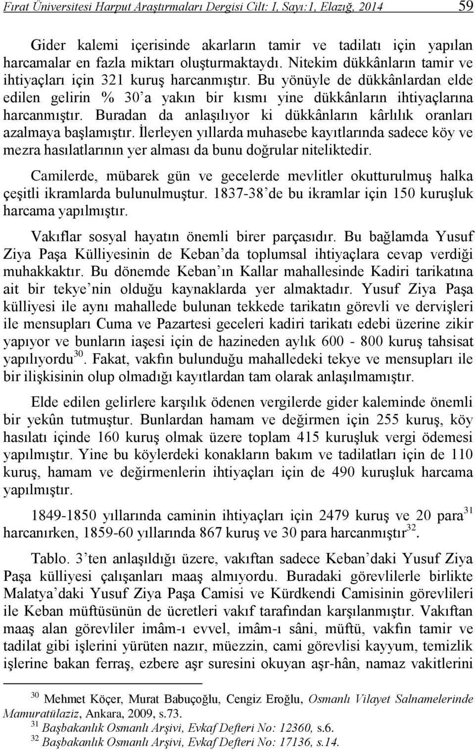 Buradan da anlaşılıyor ki dükkânların kârlılık oranları azalmaya başlamıştır. İlerleyen yıllarda muhasebe kayıtlarında sadece köy ve mezra hasılatlarının yer alması da bunu doğrular niteliktedir.