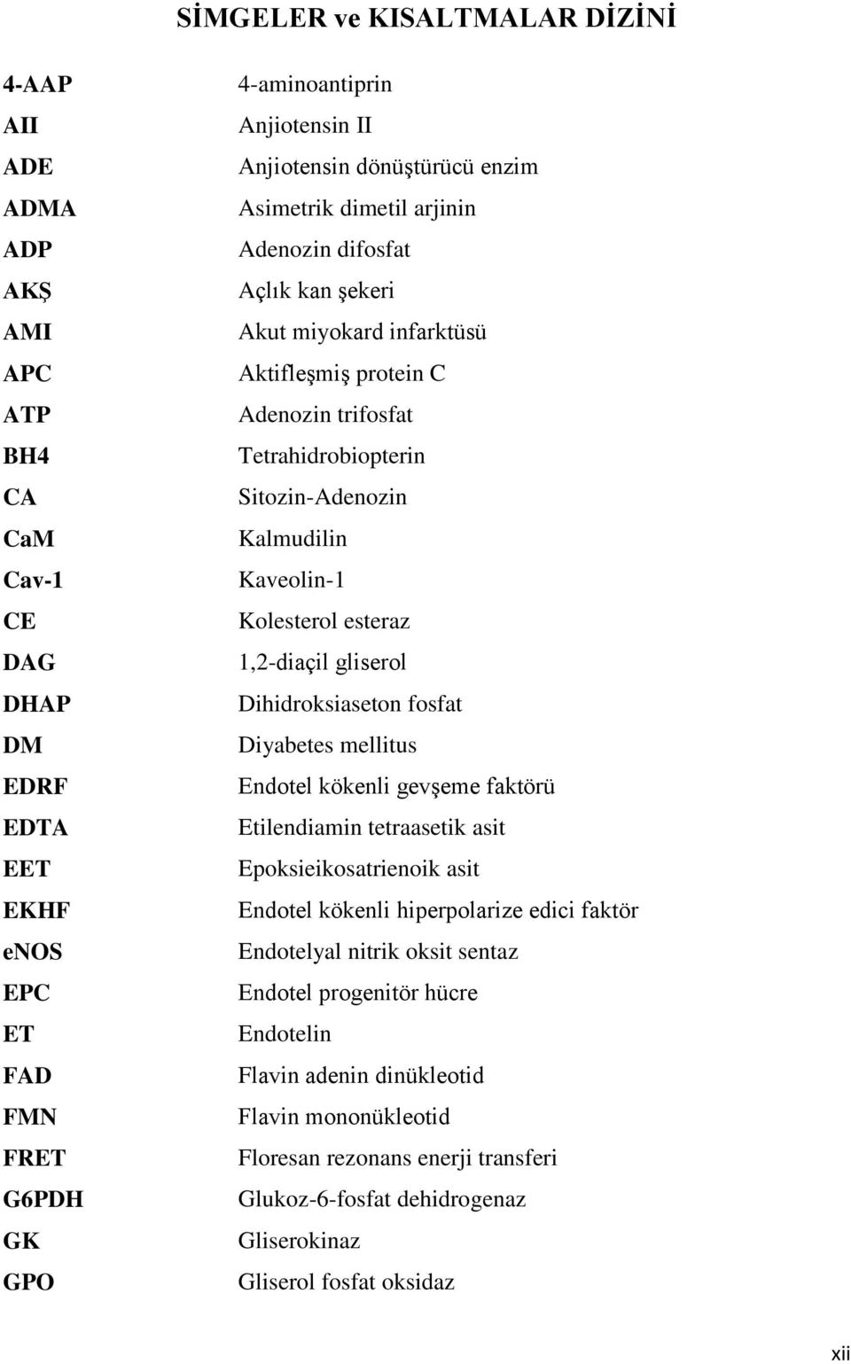 Kalmudilin Kaveolin-1 Kolesterol esteraz 1,2-diaçil gliserol Dihidroksiaseton fosfat Diyabetes mellitus Endotel kökenli gevşeme faktörü Etilendiamin tetraasetik asit Epoksieikosatrienoik asit Endotel