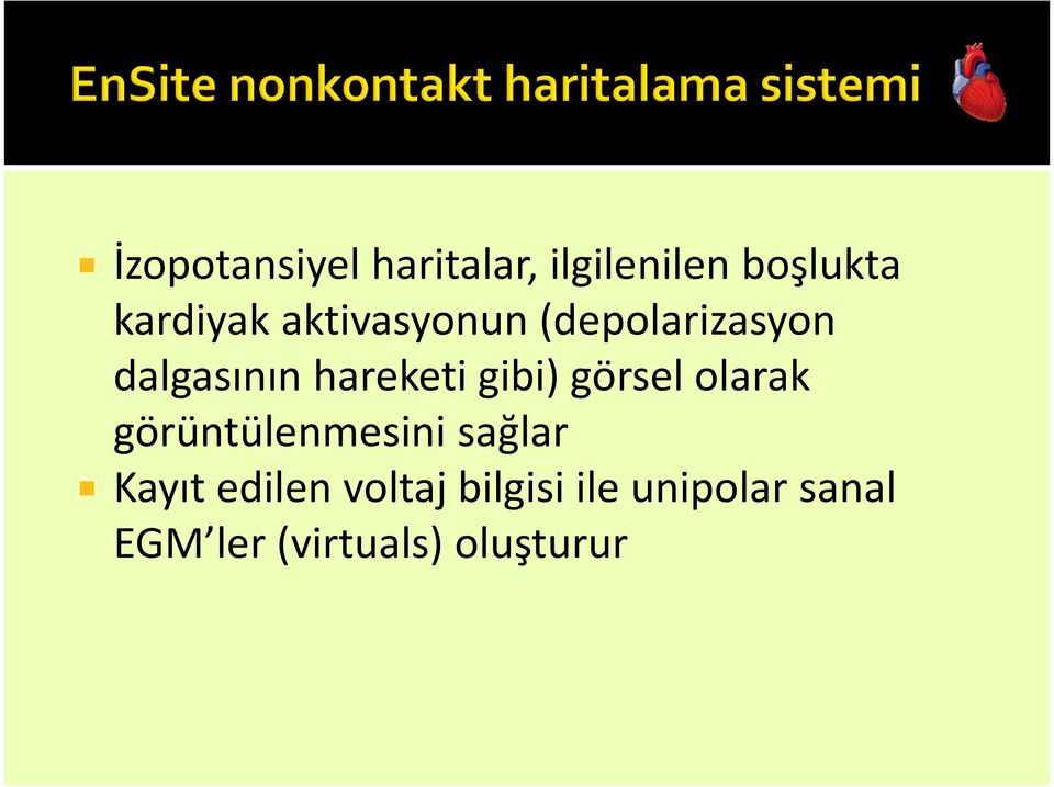 görsel olarak görüntülenmesini sağlar Kayıt edilen