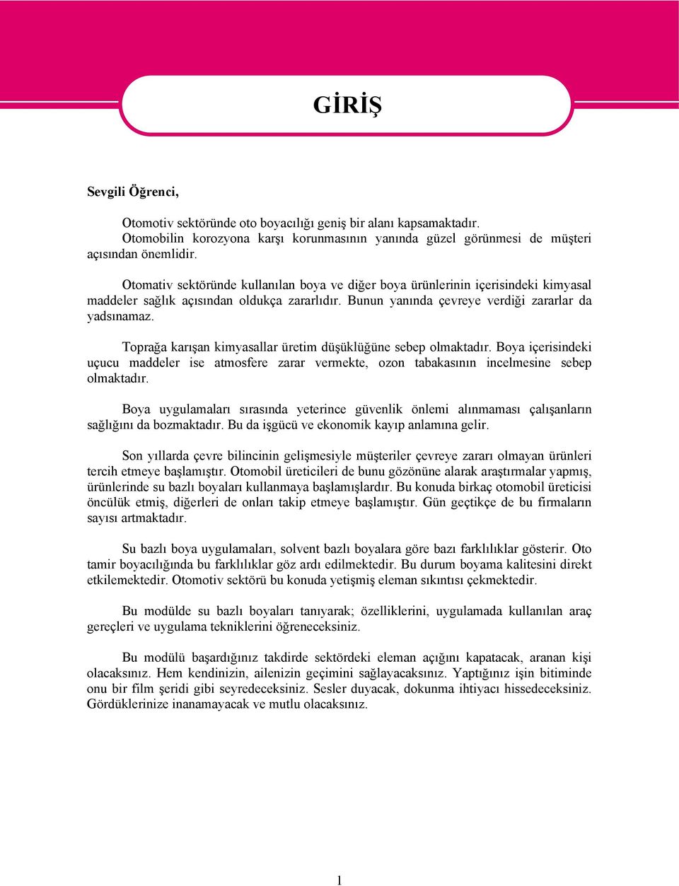 Toprağa karışan kimyasallar üretim düşüklüğüne sebep olmaktadır. Boya içerisindeki uçucu maddeler ise atmosfere zarar vermekte, ozon tabakasının incelmesine sebep olmaktadır.