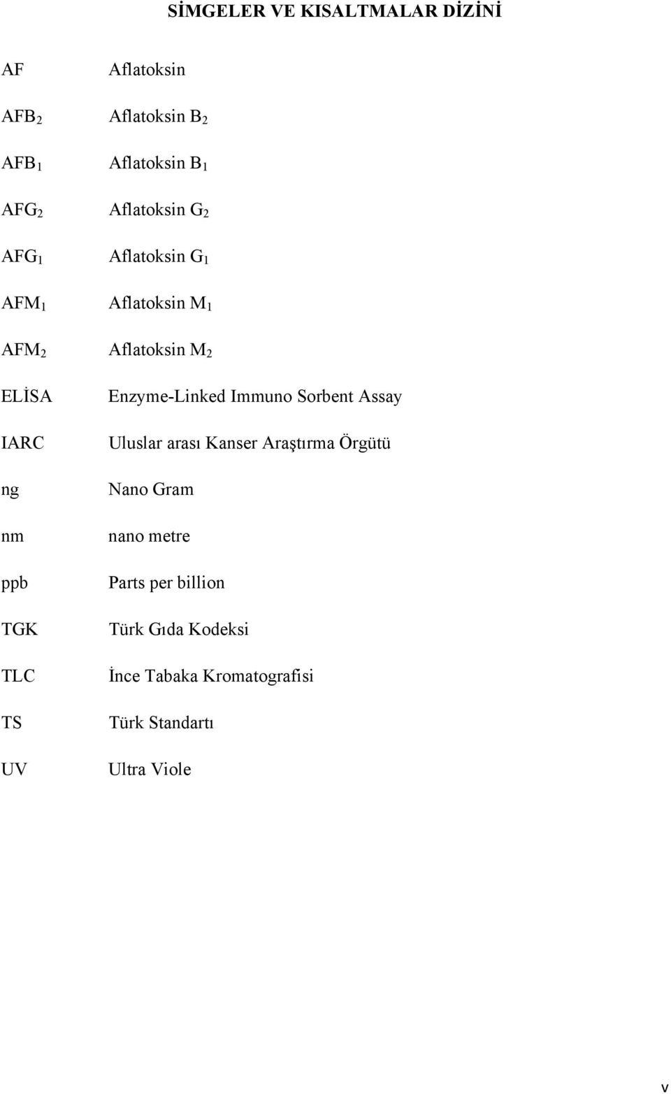 ppb TGK TLC TS UV Enzyme-Linked Immuno Sorbent Assay Uluslar arası Kanser Araştırma Örgütü Nano