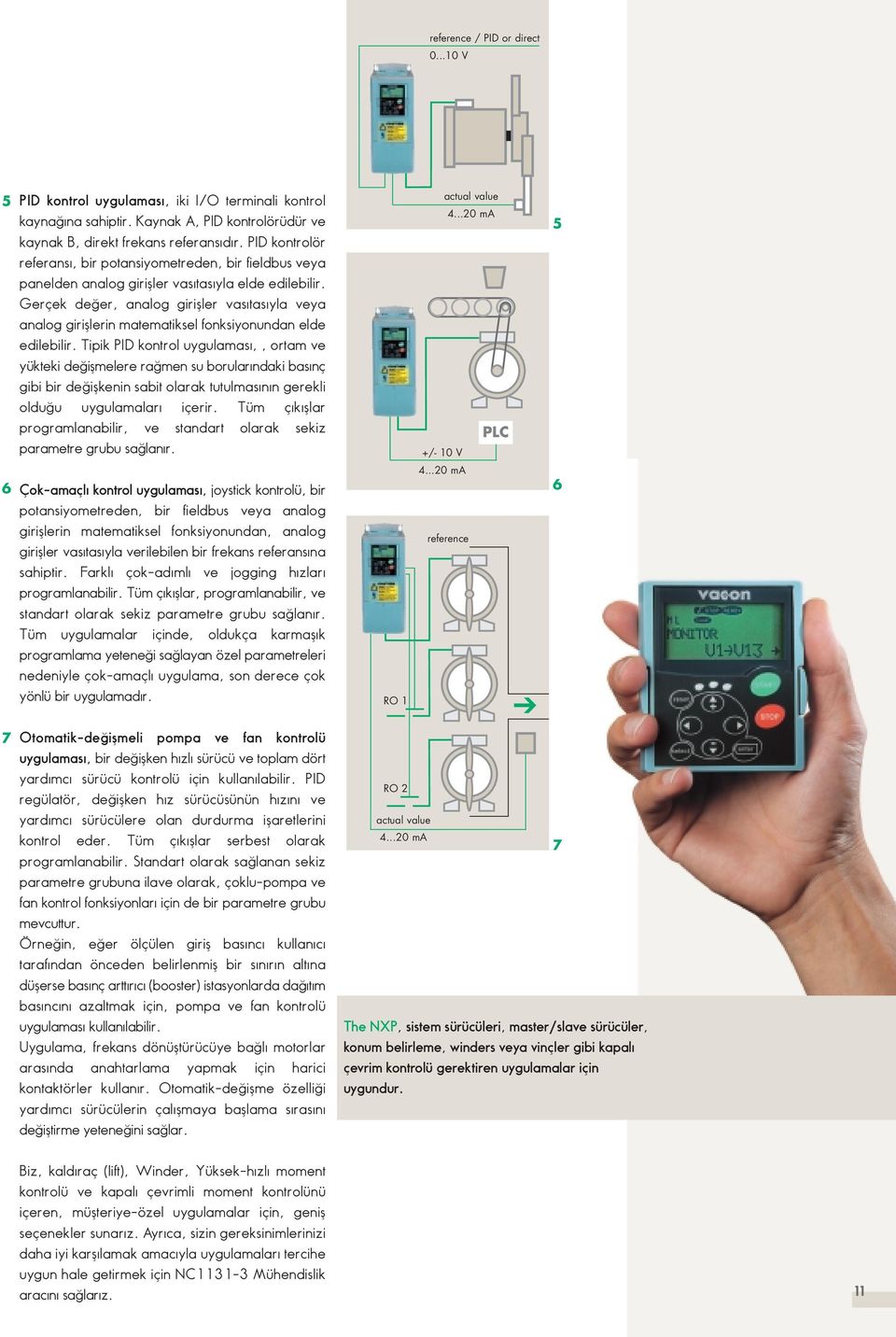 Gerçek de er, analog girifller vas tas yla veya analog girifllerin matematiksel fonksiyonundan elde edilebilir.