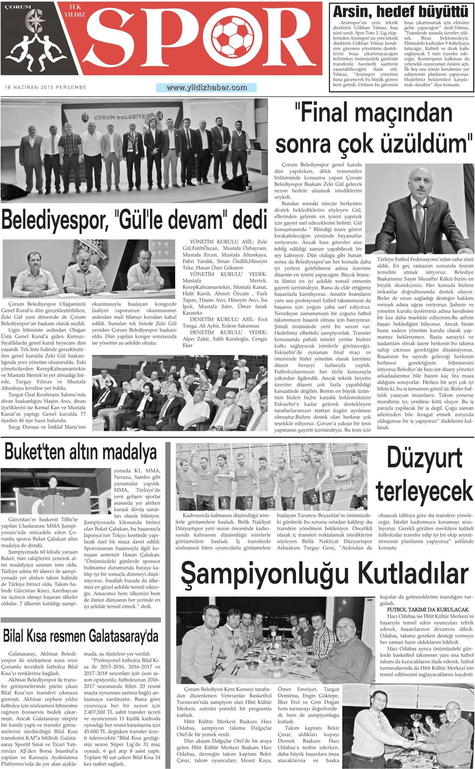 yaþanabileceðini ifade etti. Yýlmaz, "Arsinspor yönetimi bana güvenerek bu büyük göreve beni getirdi. Onlarýn bu güvenini boþa çýkartmamak için elimden gelin yapacaðým" dedi.