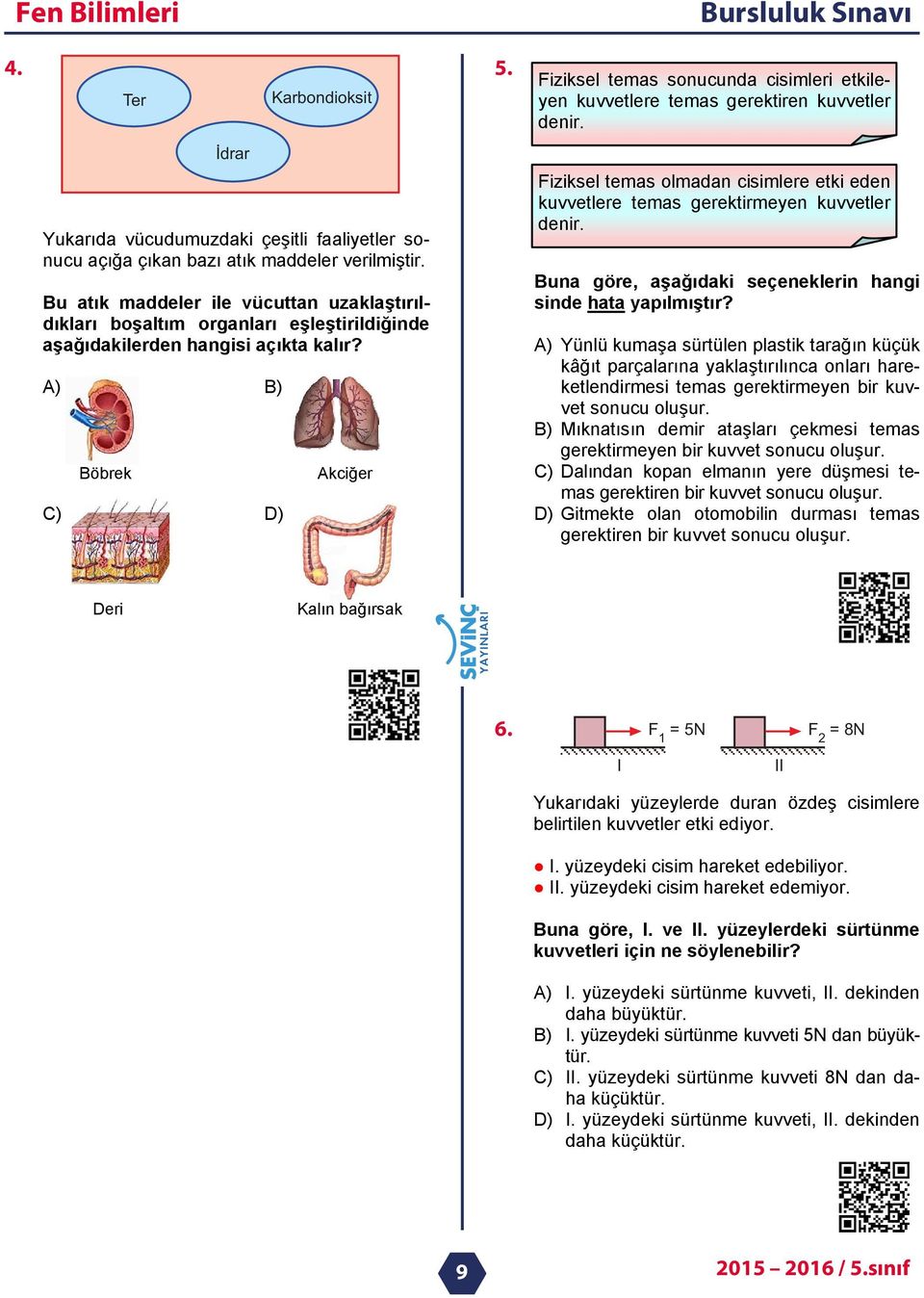 Bu atık maddeler ile vücuttan uzaklaştırıldıkları boşaltım organları eşleştirildiğinde aşağıdakilerden hangisi açıkta kalır?