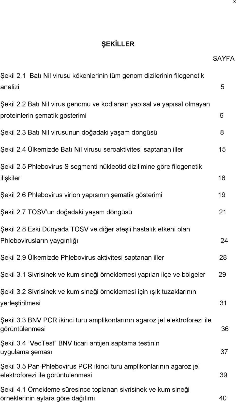 4 Ülkemizde Batı Nil virusu seroaktivitesi saptanan iller 15 Şekil 2.5 Phlebovirus S segmenti nükleotid dizilimine göre filogenetik ilişkiler 18 Şekil 2.