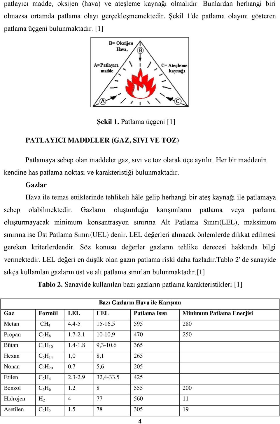 Patlama üçgeni [1] PATLAYICI MADDELER (GAZ, SIVI VE TOZ) Patlamaya sebep olan maddeler gaz, sıvı ve toz olarak üçe ayrılır.