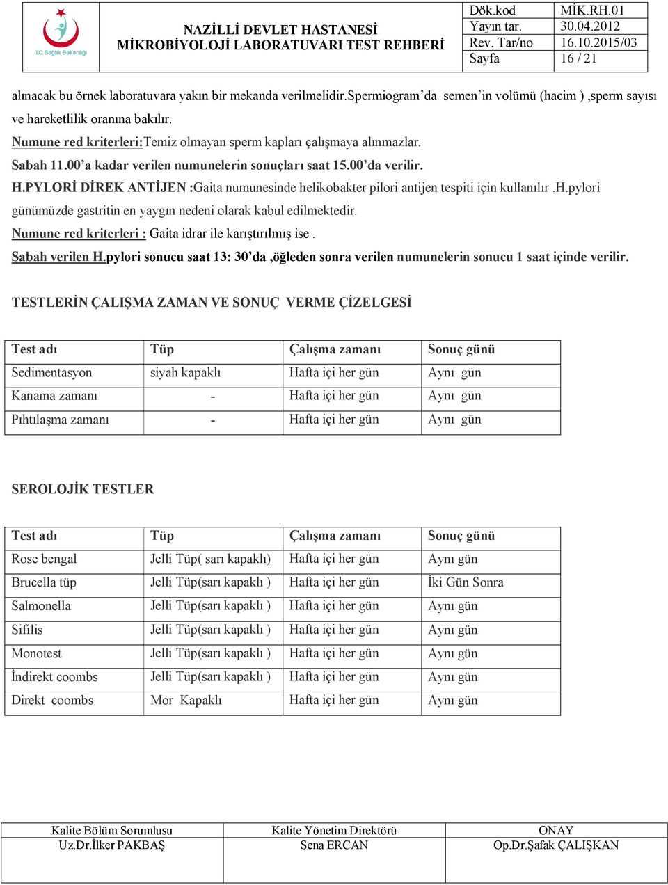 PYLORİ DİREK ANTİJEN :Gaita numunesinde helikobakter pilori antijen tespiti için kullanılır.h.pylori günümüzde gastritin en yaygın nedeni olarak kabul edilmektedir.