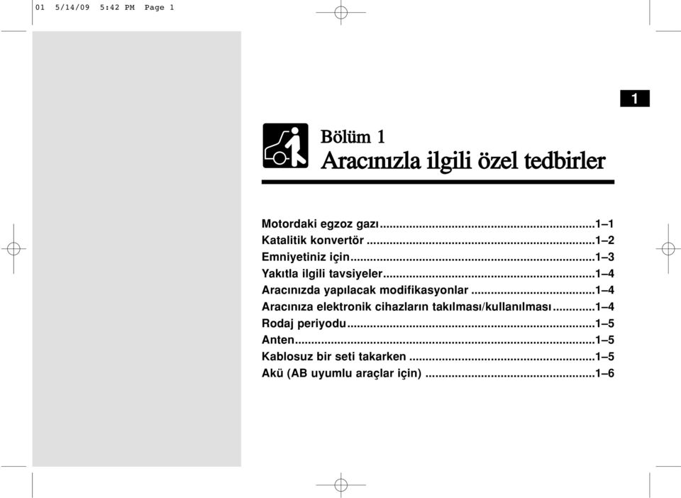 ..1 4 Arac n zda yap lacak modifikasyonlar.