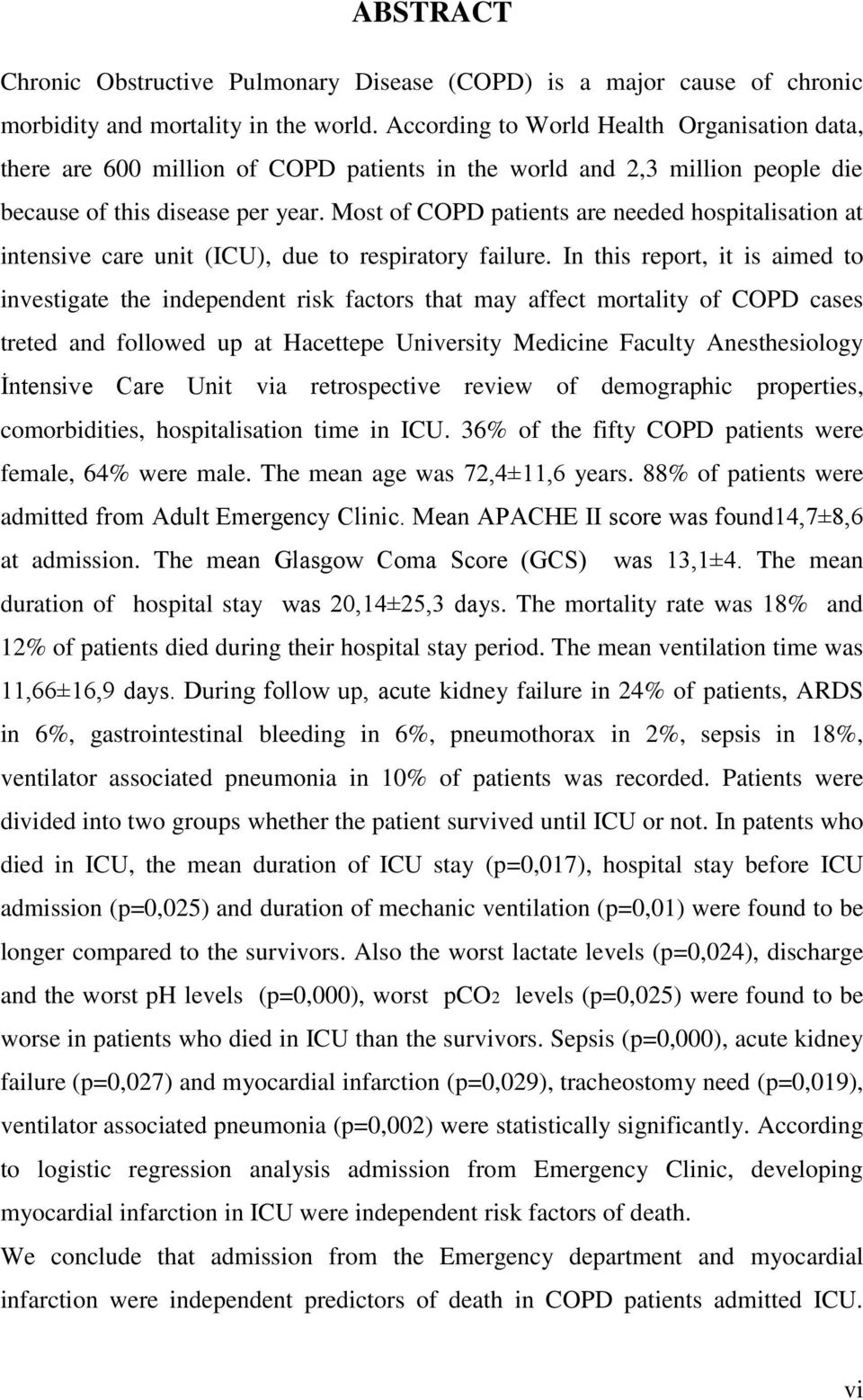 Most of COPD patients are needed hospitalisation at intensive care unit (ICU), due to respiratory failure.