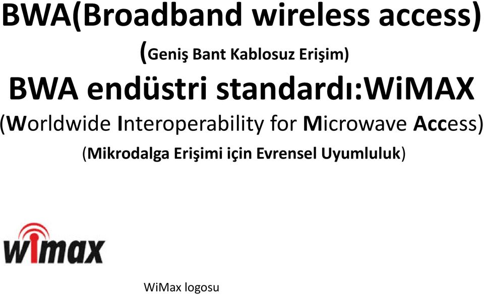 (Worldwide Interoperability for Microwave