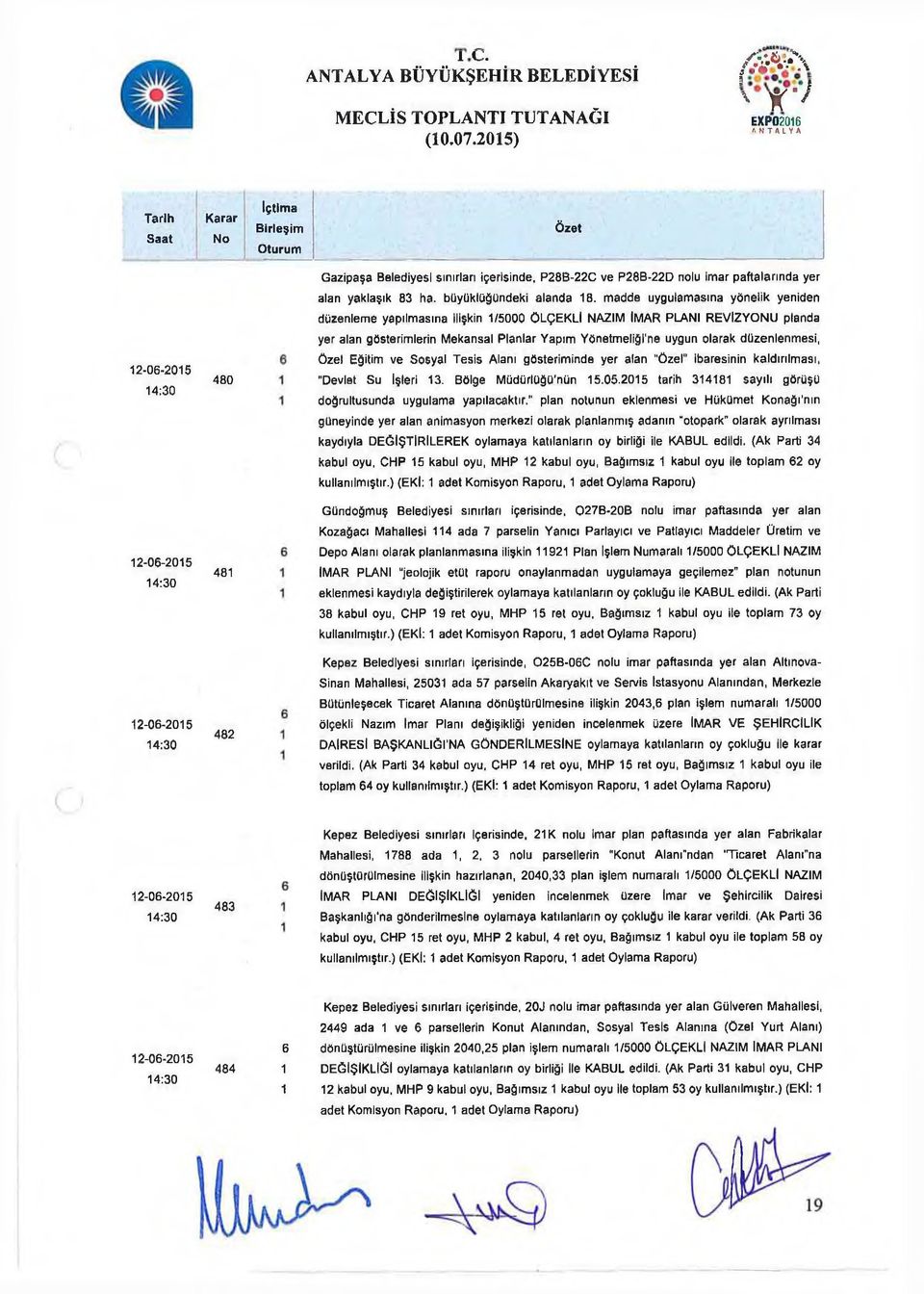 madde uygulamasına yönelik yeniden düzenleme yapılmasına ilişkin 1/5000 ÖLÇEKLİ NAZIM İMAR PLANI REVİZYONU planda yer alan gösterimlerin Mekansal Planlar Yapım Yönetmeliğl'ne uygun olarak