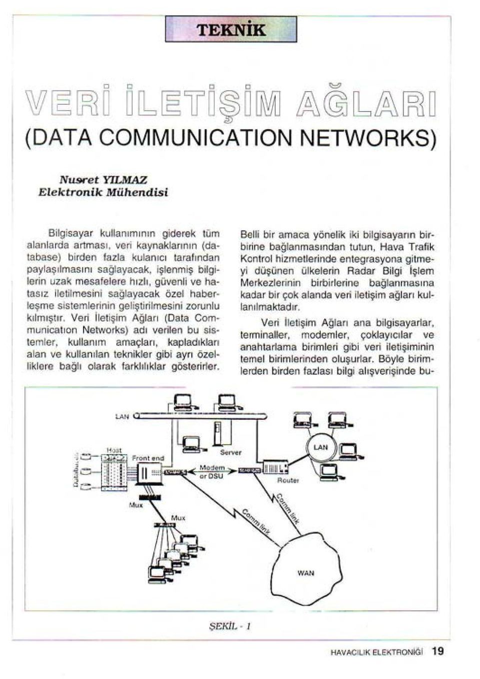 Ver letşm Ağları (Data Communcatıon Networks) adı verlen bu sstemler, kullanım amaçları, kapladıkları alan ve kullanlan teknkler gb ayrı özel lklere bağlı olarak farklılıklar gösterrler.