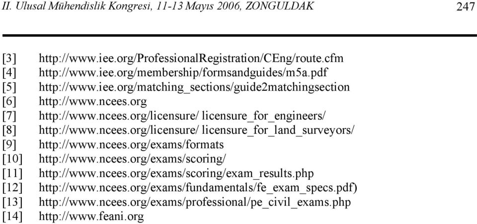 ncees.org/licensure/ licensure_for_land_surveyors/ [9] http://www.ncees.org/exams/formats [10] http://www.ncees.org/exams/scoring/ [11] http://www.ncees.org/exams/scoring/exam_results.