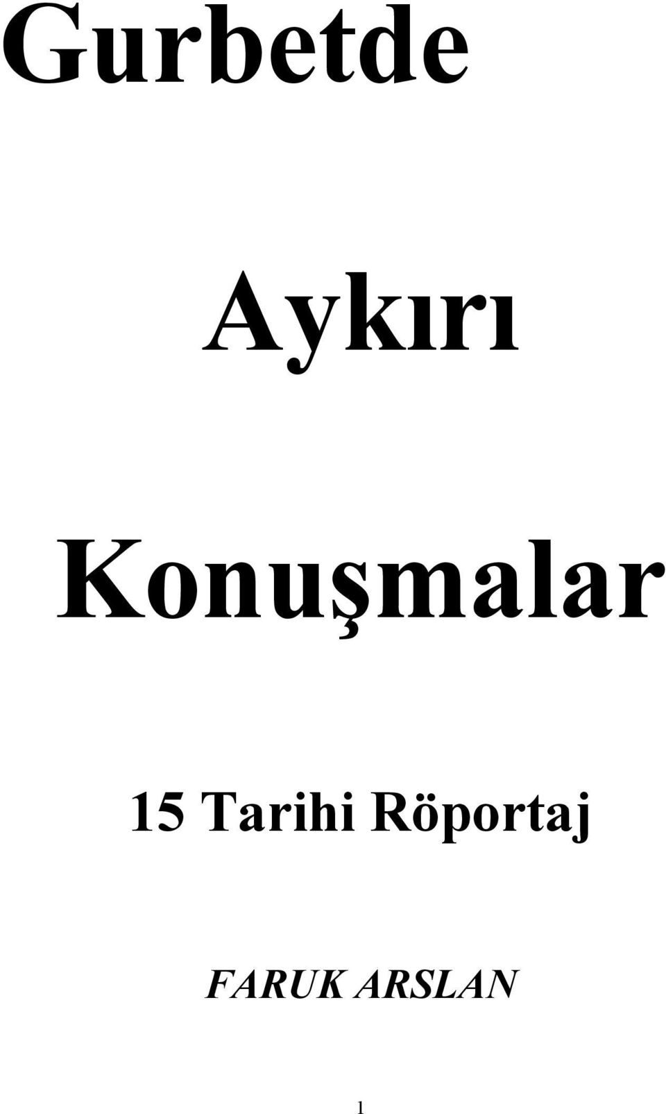 Konuşmalar 15