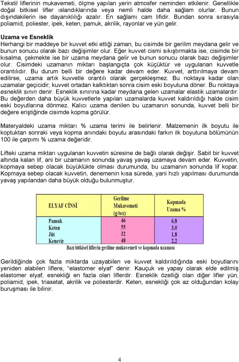 Uzama ve Esneklik Herhangi bir maddeye bir kuvvet etki ettiği zaman, bu cisimde bir gerilim meydana gelir ve bunun sonucu olarak bazı değişimler olur.