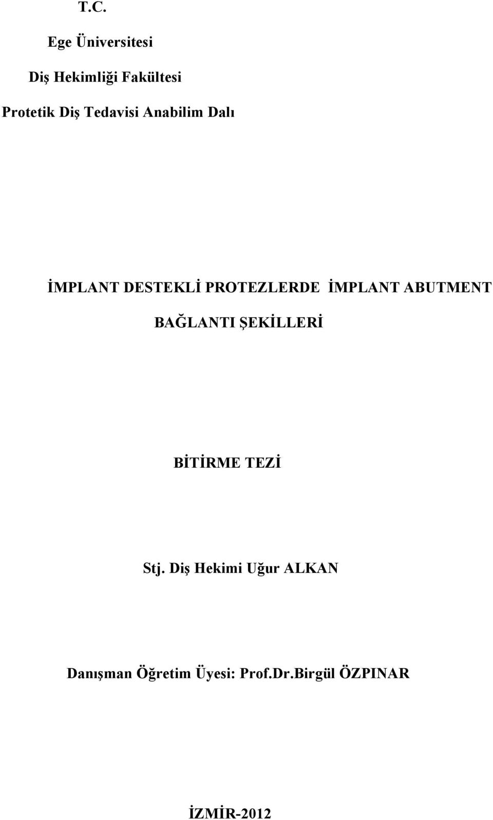 ABUTMENT BAĞLANTI ŞEKİLLERİ BİTİRME TEZİ Stj.