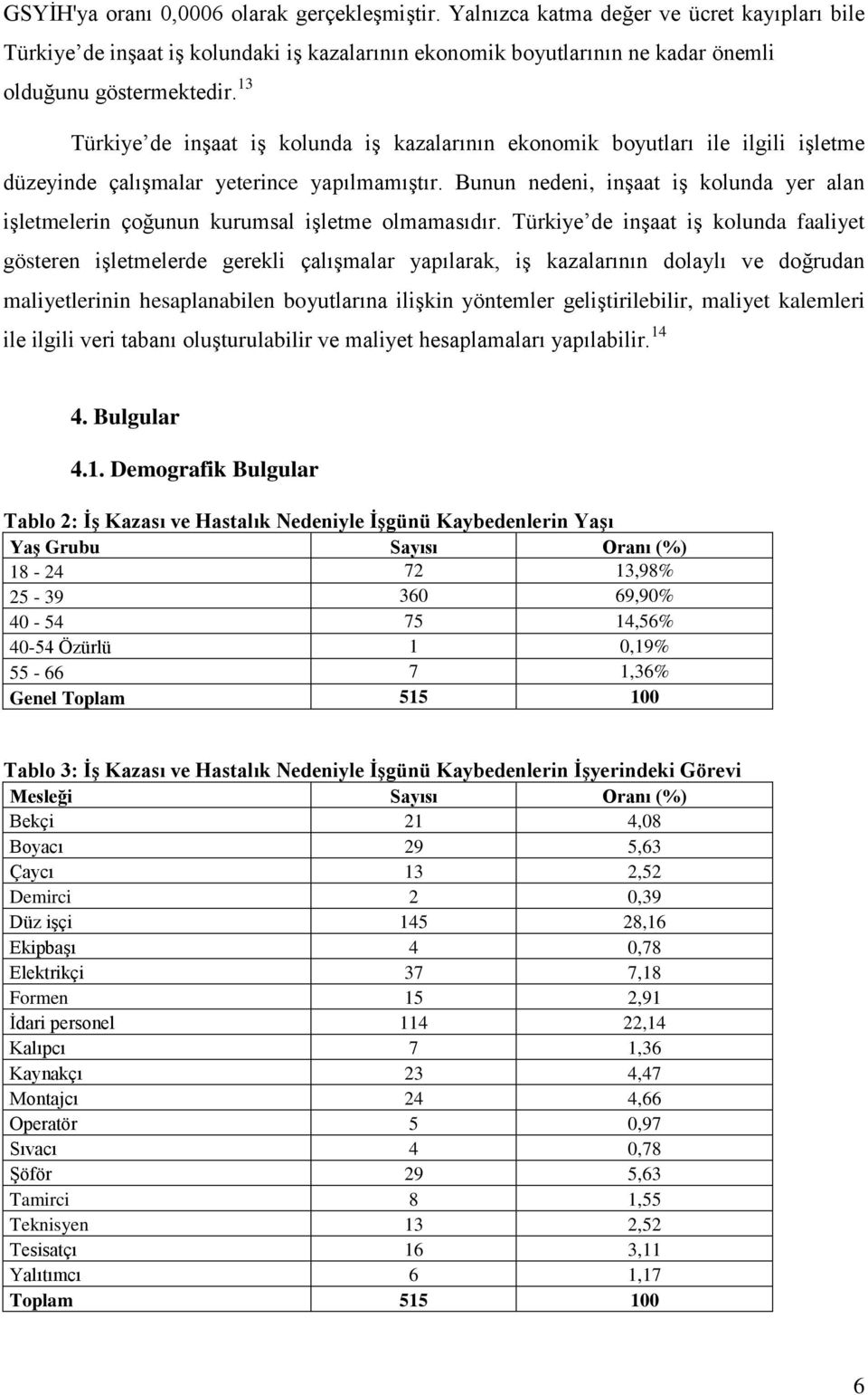 Bunun nedeni, inşaat iş kolunda yer alan işletmelerin çoğunun kurumsal işletme olmamasıdır.