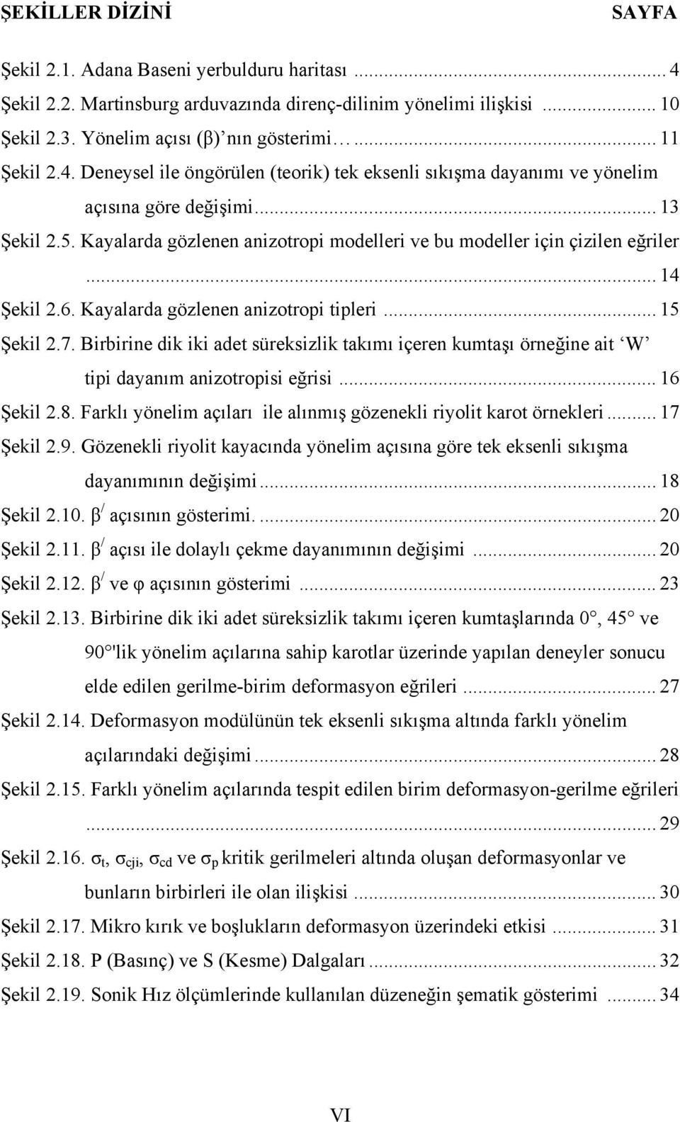 .. 14 Şekil 2.6. Kayalarda gözlenen anizotropi tipleri... 15 Şekil 2.7. Birbirine dik iki adet süreksizlik takımı içeren kumtaşı örneğine ait W tipi dayanım anizotropisi eğrisi... 16 Şekil 2.8.