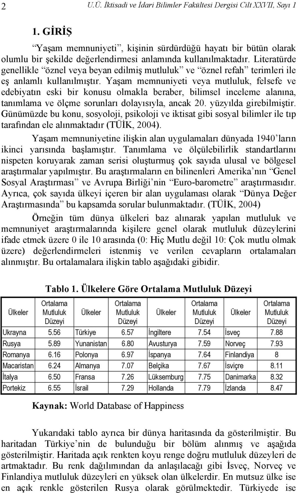 Literatürde genellikle öznel veya beyan edilmiş mutluluk ve öznel refah terimleri ile eş anlamlı kullanılmıştır.