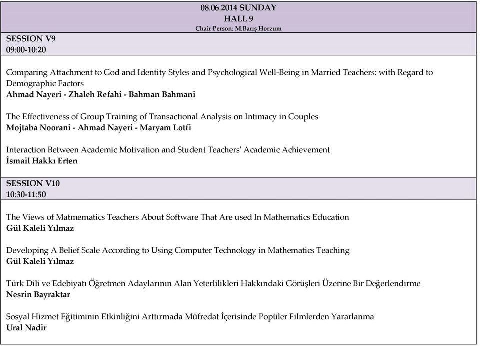 Effectiveness of Group Training of Transactional Analysis on Intimacy in Couples Mojtaba Noorani - Ahmad Nayeri - Maryam Lotfi Interaction Between Academic Motivation and Student Teachers' Academic