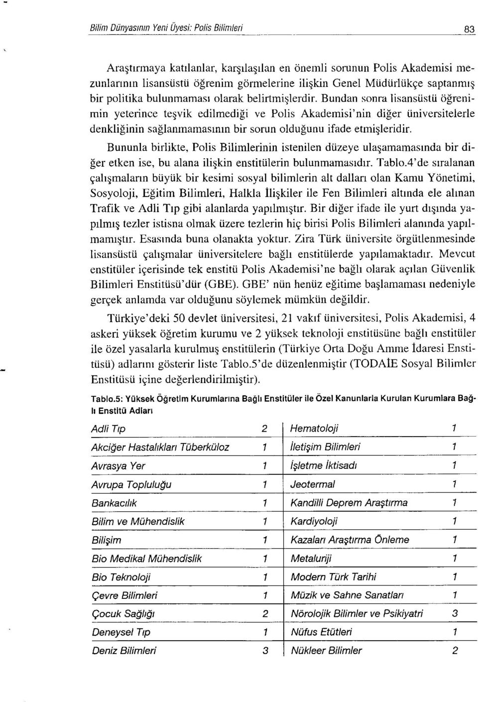 Bundan sonra lisansiistti olrenimin yeterince tegvik edilmedigi ve Polis Akademisi'nin di[er tiniversitelerle denkli[inin saflanmamaslnln bir sorun oldufunu ifade etmiqleridir.