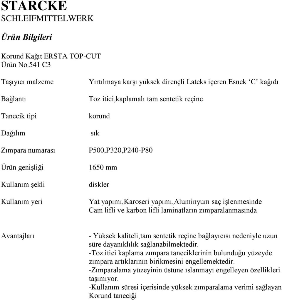 yapımı,karoseri yapımı,aluminyum saç işlenmesinde Cam lifli ve karbon lifli laminatların zımparalanmasında - Yüksek kaliteli,tam sentetik reçine bağlayıcısı nedeniyle