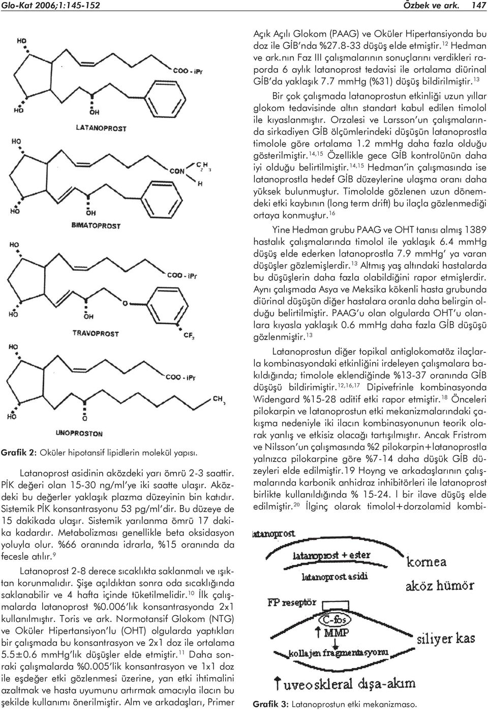 Metabolizması genellikle beta oksidasyon yoluyla olur. %66 oranında idrarla, %15 oranında da fecesle atılır. 9 Latanoprost 2-8 derece sıcaklıkta saklanmalı ve ışıktan korunmalıdır.