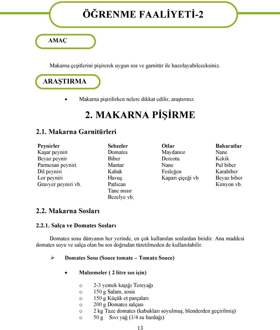 MAKARNA PİŞİRME Peynirler Sebzeler Otlar Baharatlar Kaşar peyniri Dmates Maydanz Nane Beyaz peynir Biber Deretu Kekik Parmesan peyniri Mantar Nane Pul biber Dil peyniri Kabak Fesleğen Karabiber Lr