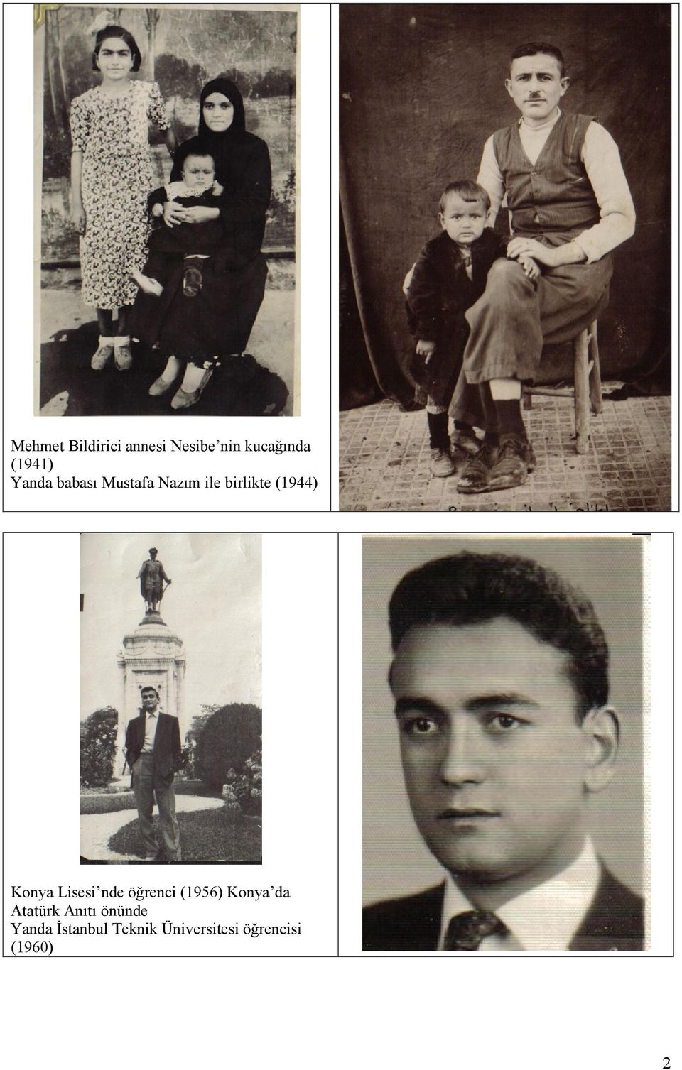 Lisesi nde öğrenci (1956) Konya da Atatürk Anıtı