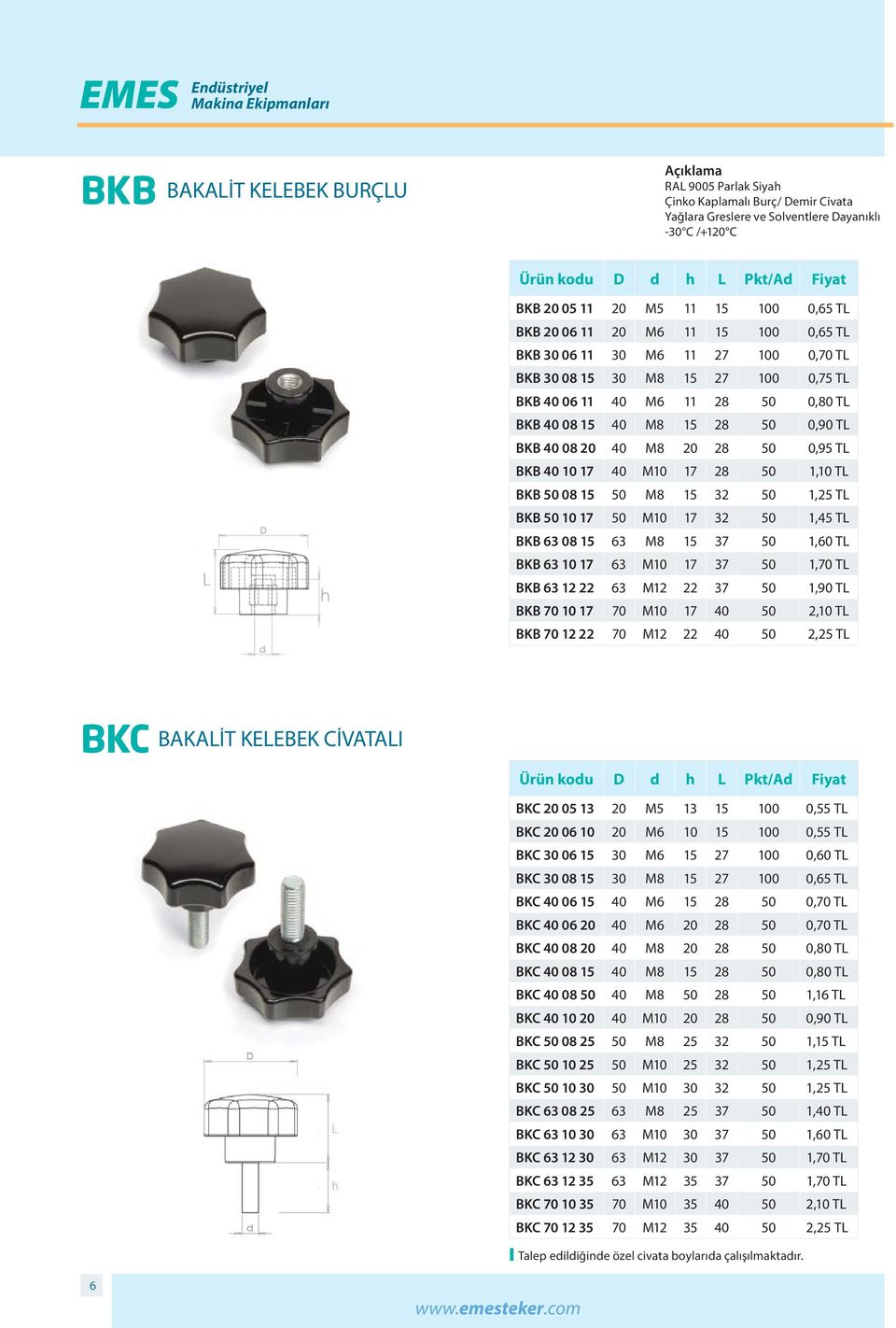 TL BKB 40 08 20 40 M8 20 28 50 0,95 TL BKB 40 10 17 40 M10 17 28 50 1,10 TL BKB 50 08 15 50 M8 15 32 50 1,25 TL BKB 50 10 17 50 M10 17 32 50 1,45 TL BKB 63 08 15 63 M8 15 37 50 1,60 TL BKB 63 10 17