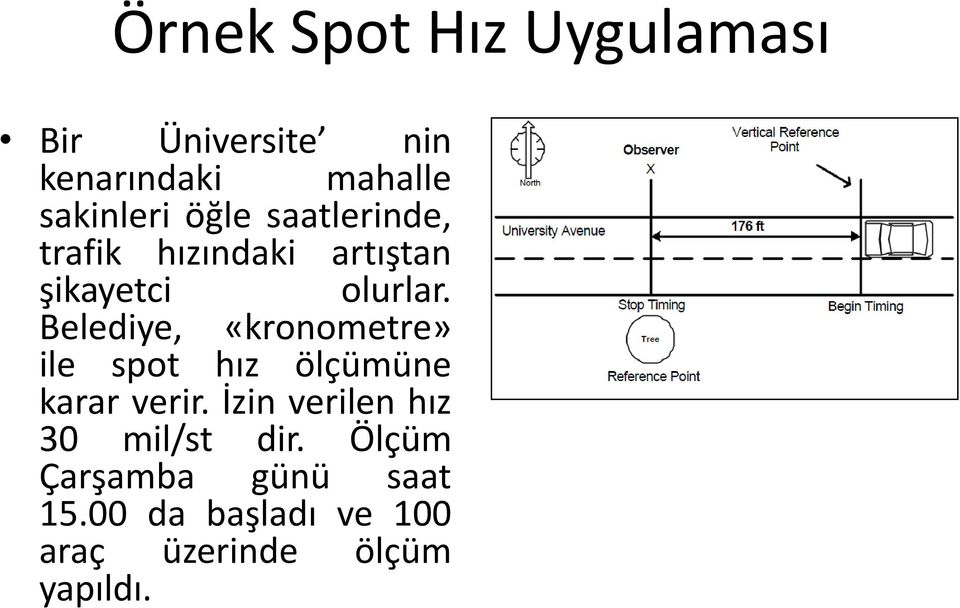 Belediye, «kronometre» ile spot hız ölçümüne karar verir.