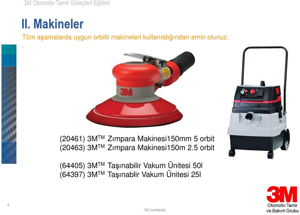 . (20461) 3M TM Zımpara Makinesi150mm 5 orbit (20463) 3M TM