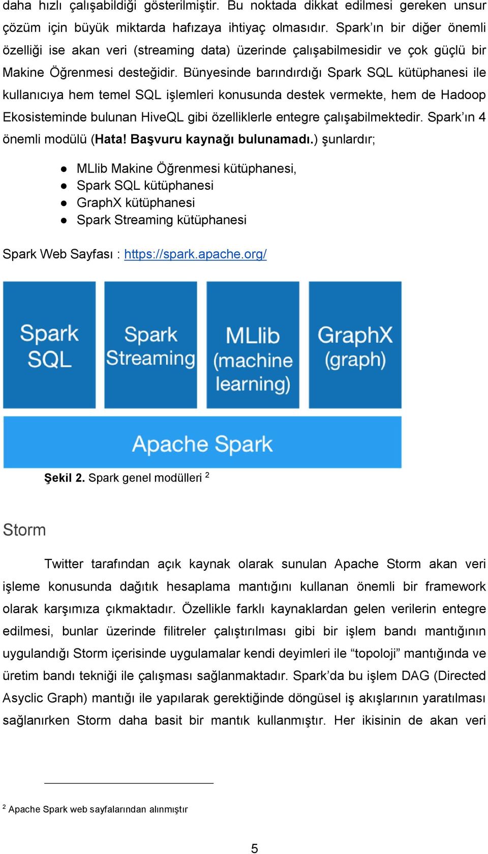 Bünyesinde barındırdığı Spark SQL kütüphanesi ile kullanıcıya hem temel SQL işlemleri konusunda destek vermekte, hem de Hadoop Ekosisteminde bulunan HiveQL gibi özelliklerle entegre çalışabilmektedir.