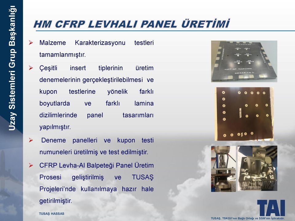 boyutlarda ve farklı lamina dizilimlerinde panel tasarımları yapılmıştır.