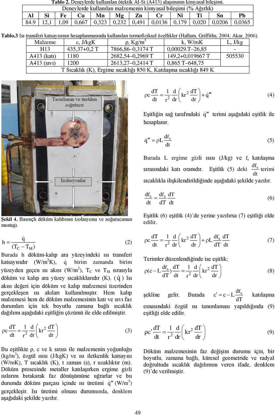 Malzee c, J/kgK ρ, Kg/ 3 k, W/K L, J/kg H3 435,37+0, 7866,86 0,374 0,0009.