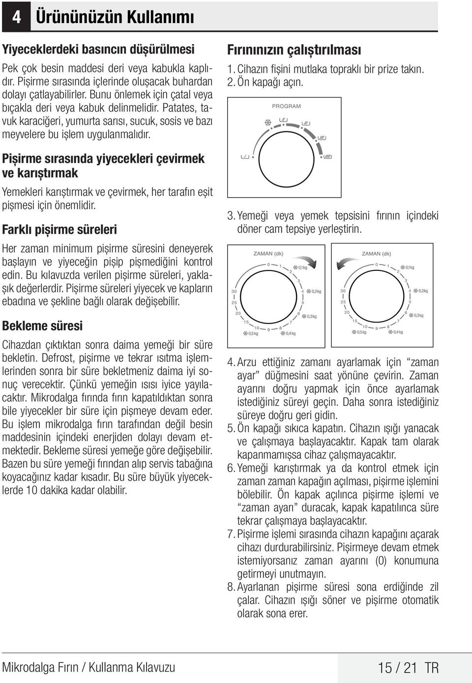 Pişirme sırasında yiyecekleri çevirmek ve karıştırmak Yemekleri karıştırmak ve çevirmek, her tarafın eşit pişmesi için önemlidir.