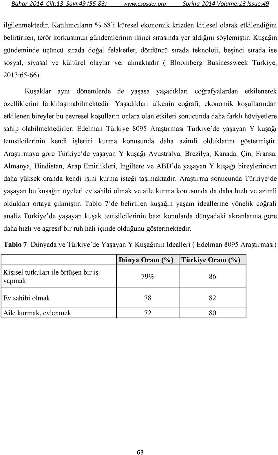 Kuşaklar aynı dönemlerde de yaşasa yaşadıkları coğrafyalardan etkilenerek özelliklerini farklılaştırabilmektedir.