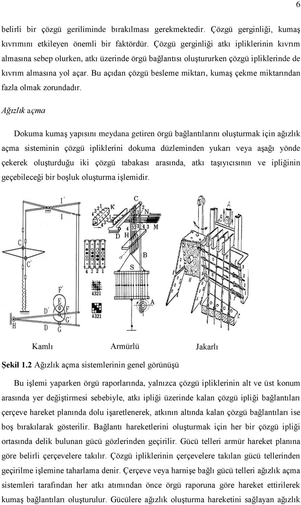 Bu açıdan çözgü besleme miktarı, kumaģ çekme miktarından fazla olmak zorundadır.