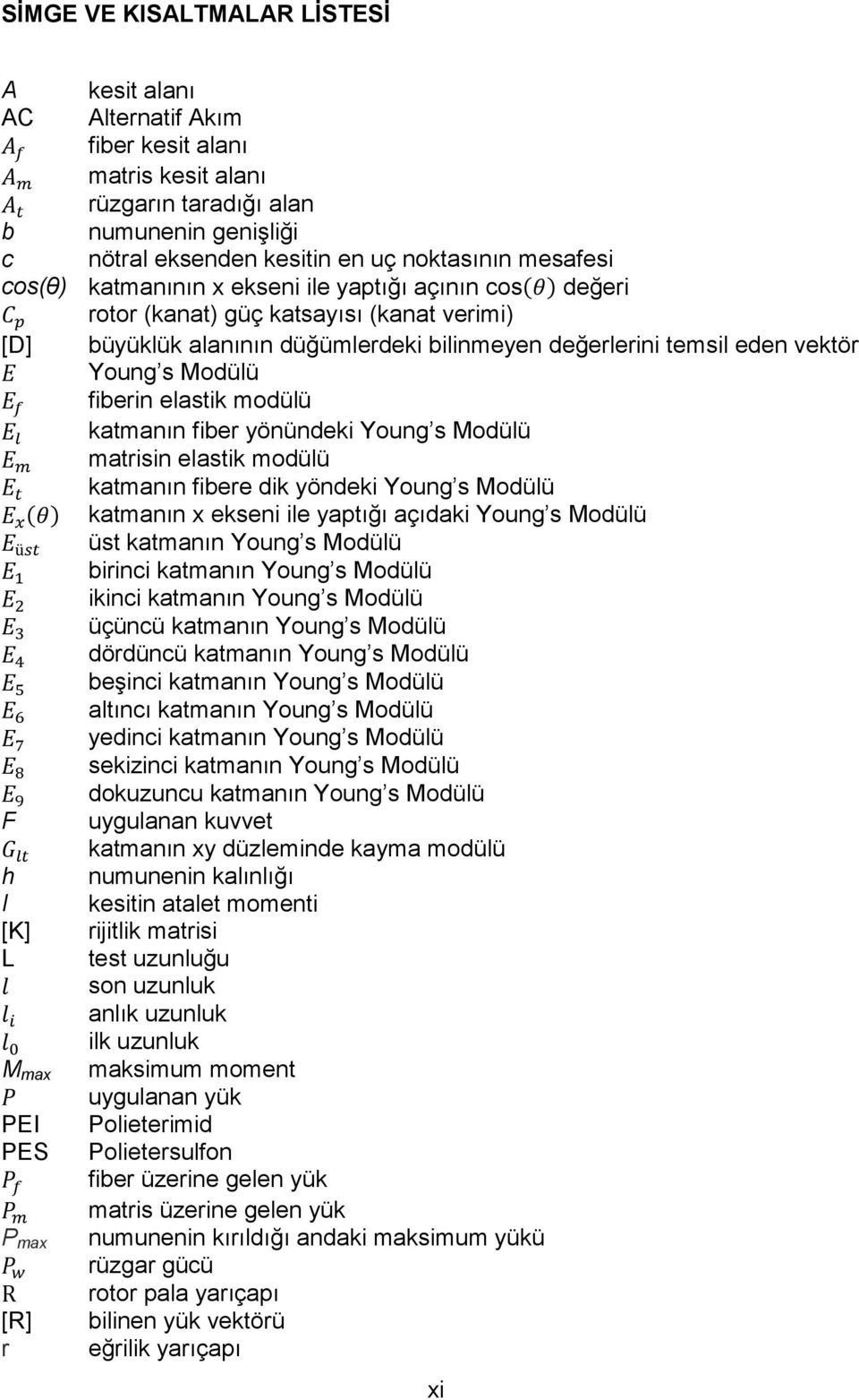 fiberin elastik modülü katmanın fiber yönündeki Young s Modülü matrisin elastik modülü katmanın fibere dik yöndeki Young s Modülü ( ) katmanın x ekseni ile yaptığı açıdaki Young s Modülü üst katmanın