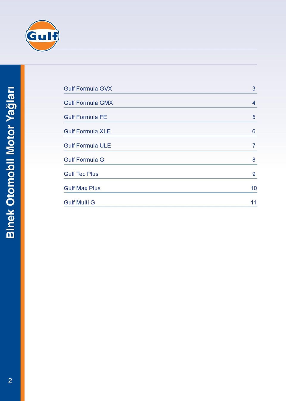 Formula LE 6 Gulf Formula ULE 7 Gulf Formula G