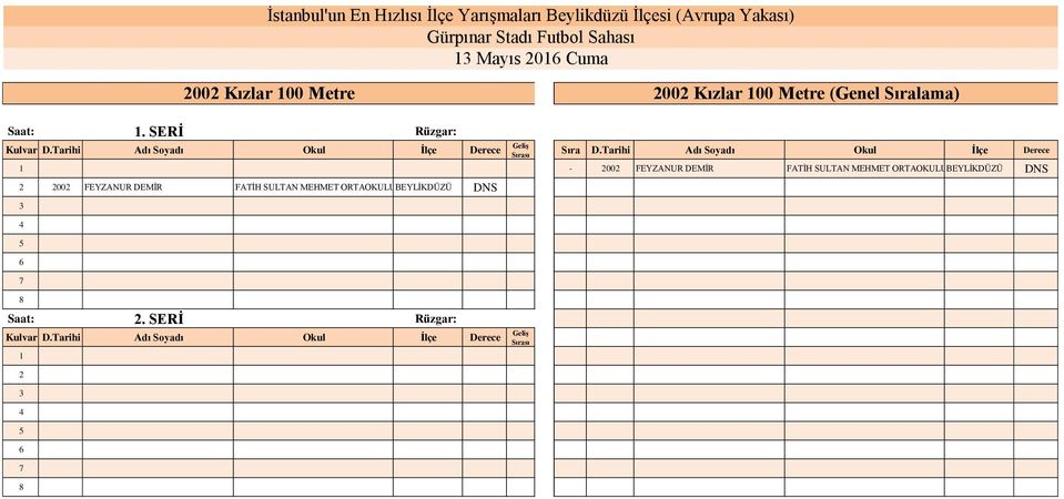 MEHMET ORTAOKULUBEYLİKDÜZÜ DNS 2 2002 FEYZANUR DEMİR