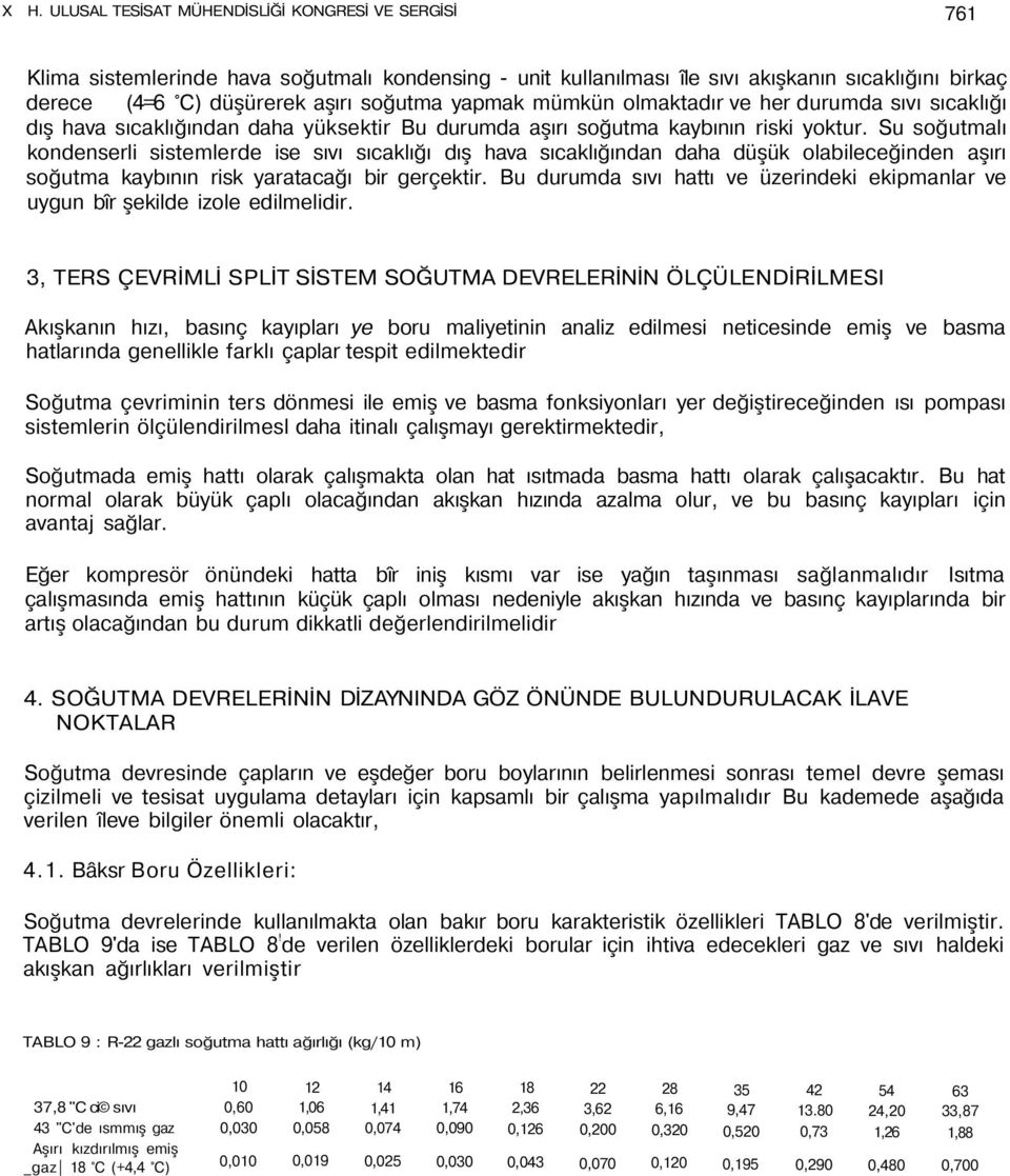 Su soğutmalı kondenserli sistemlerde ise sıvı sıcaklığı dış hava sıcaklığından daha düşük olabileceğinden aşırı soğutma kaybının risk yaratacağı bir gerçektir.