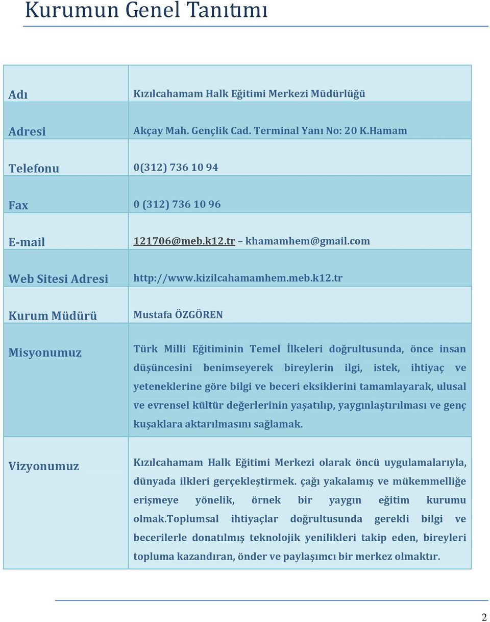 benimseyerek bireylerin ilgi, istek, ihtiyaç ve yeteneklerine göre bilgi ve beceri eksiklerini tamamlayarak, ulusal ve evrensel kültür değerlerinin yaşatılıp, yaygınlaştırılması ve genç kuşaklara