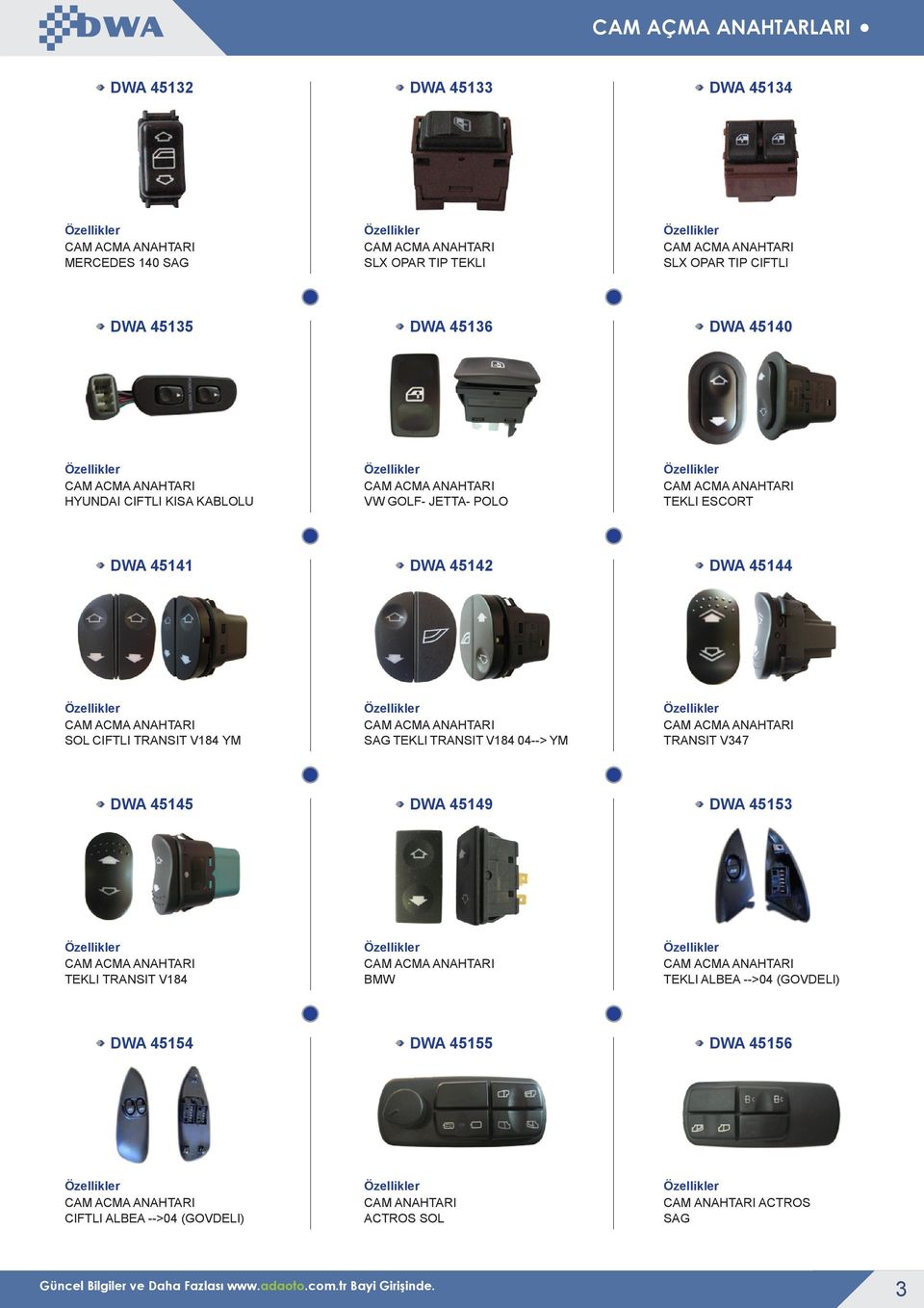 SAG TEKLI TRANSIT V184 04--> YM TRANSIT V347 DWA 45145 DWA 45149 DWA 45153 TEKLI TRANSIT V184 BMW TEKLI ALBEA -->04