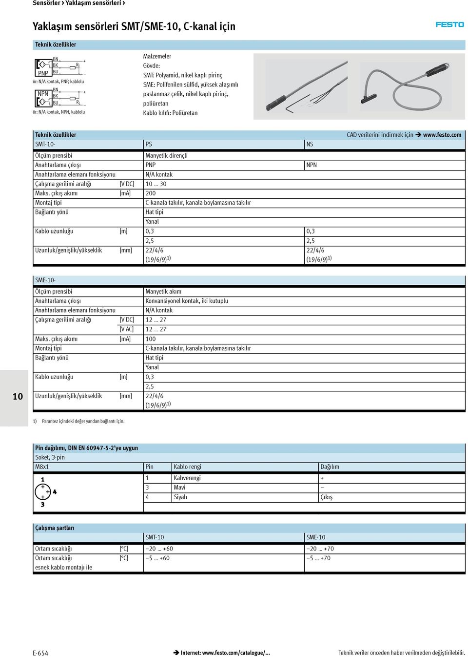 çıkıș akımı [ma] 200 C-kanala takılır, kanala boylamasına takılır Yanal Kablo uzunluğu ğ [m] 0,3 0,3 2,5 2,5 Uzunluk/genișlik/yükseklik [mm] 22/4/6 (19/6/9) 1) 22/4/6 (19/6/9) 1) CAD verilerini