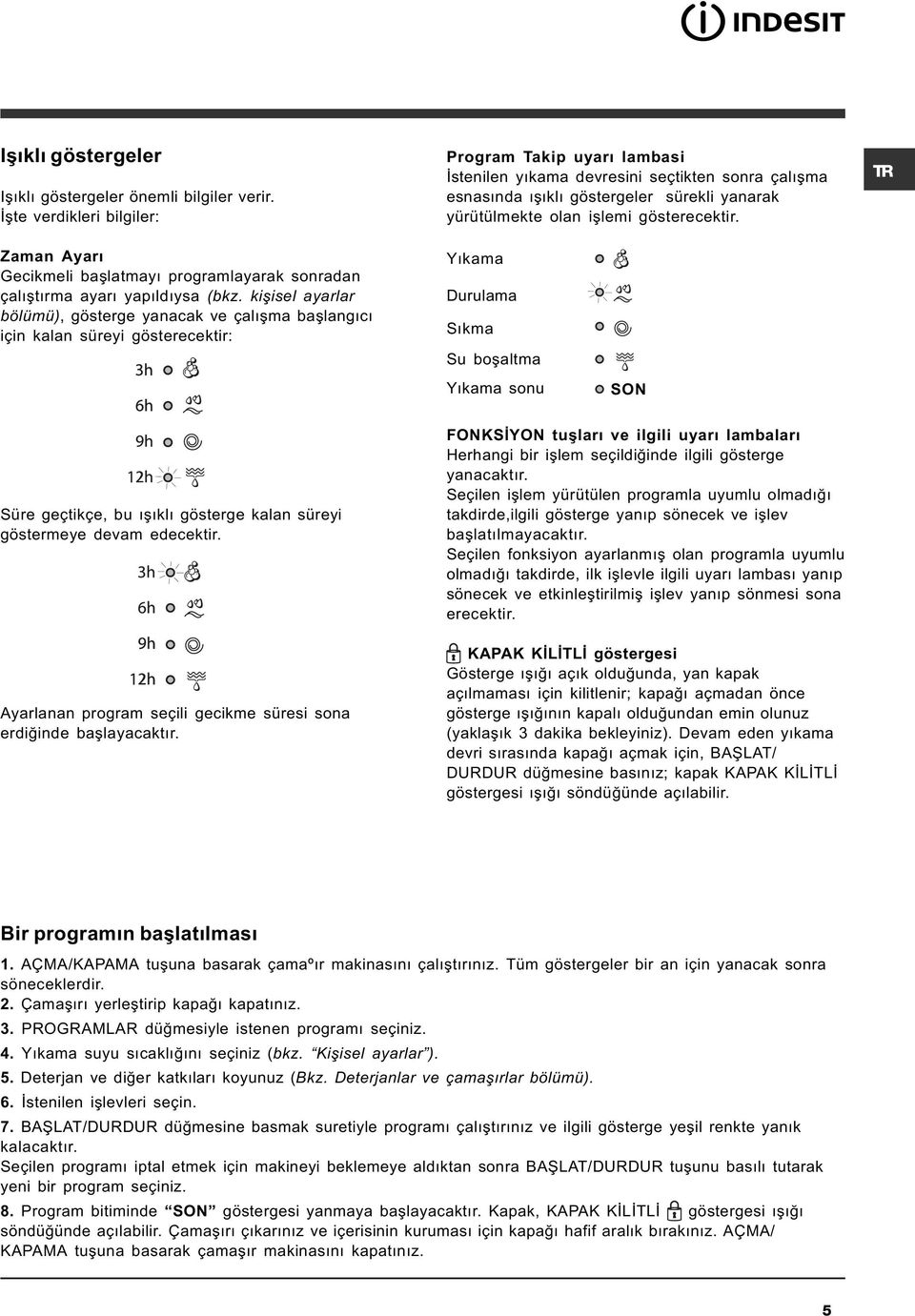 Zaman Ayarý Gecikmeli baþlatmayý programlayarak sonradan çalýþtýrma ayarý yapýldýysa (bkz.