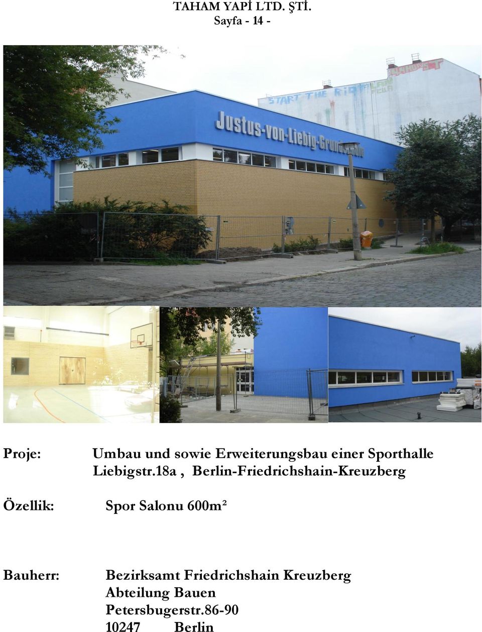 18a, Berlin-Friedrichshain-Kreuzberg Spor Salonu 600m²